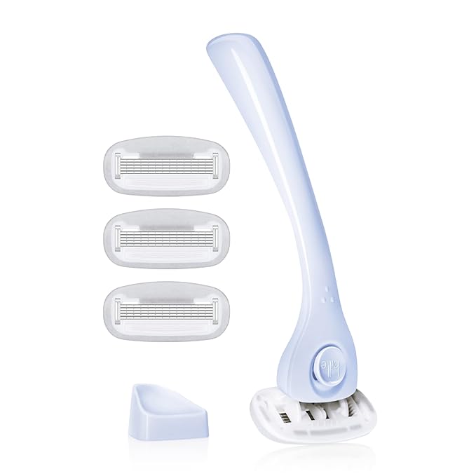 Billie Women's Razor Kit with 5 Blades + Dermaplane Starter Kit with 3 Refill Blades for Facial Hair Removal