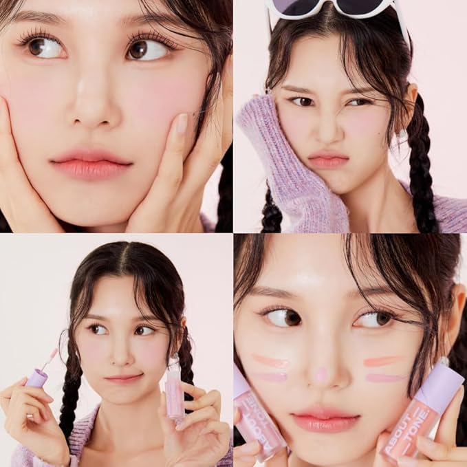 Fluffy Air Blusher 5 Colors - Lightweight Melting Liquid Blush for Colorful Cheeks, Highly Pigmented, Cheekbones and Eye Makeup, Soft Matte Finish, Buildable Formula (03 DEAR PEACH)