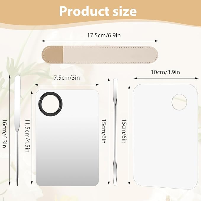 5 Pcs Makeup Spatula Korean Foundation Spatula Stainless Steel Makeup Mixing Palette Acrylic Makeup Palette Cosmetic Spatula Beauty Spatula Makeup Tools