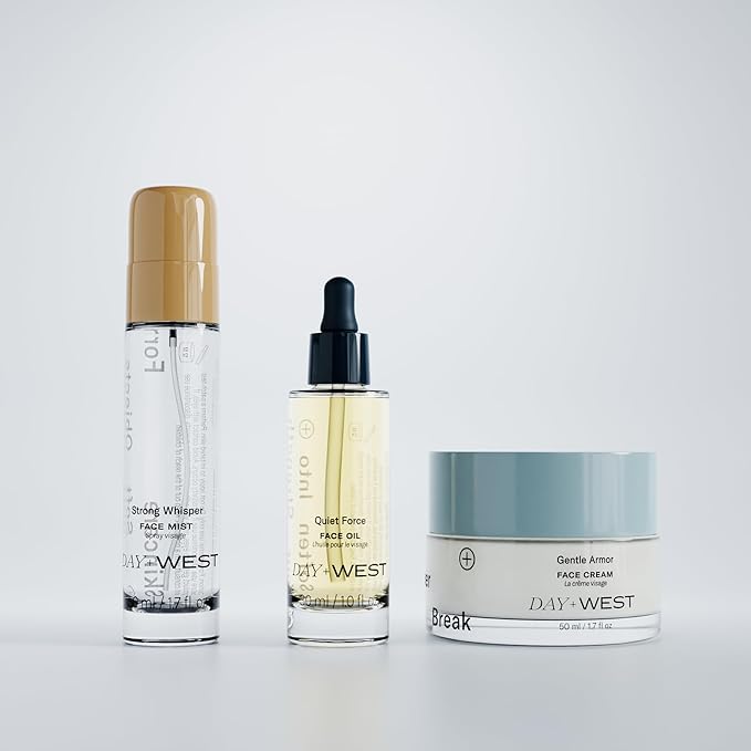 Day+West’s Secret Weapon Kit Skincare Gift Set | Three Sensitive Skin Essentials Including Hydrating Mist, Face + Neck Cream Moisturizer, Facial Oil | With Organic Prickly Pear, Calendula, Vitamin C