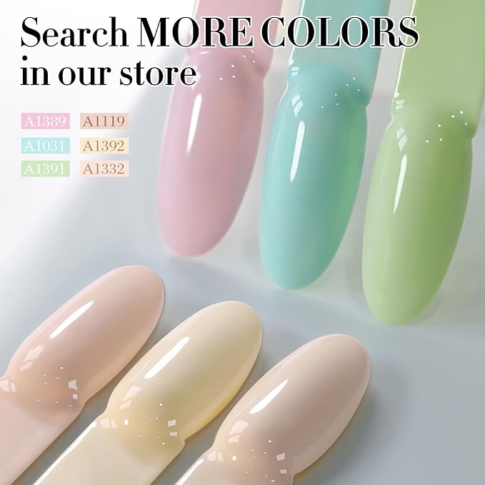 Double Rhythm Gel Polish Translucent Sheer Neutral Natural Light Milky Same Color Same Bottle 15ML Jelly UV Gel Polish Art DIY at Home (Nude Beige-A1119)