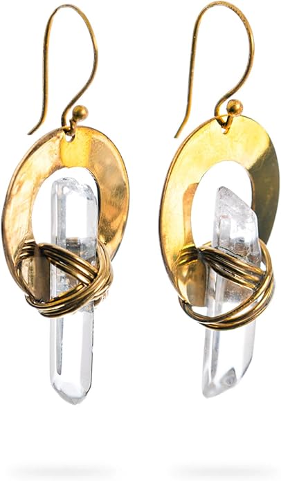 AYANA Healing Crystal Earrings for Women - Handmade Drop Earrings with Ethically Sourced Authentic Gemstones | Birthstone Jewelry for Women Trendy