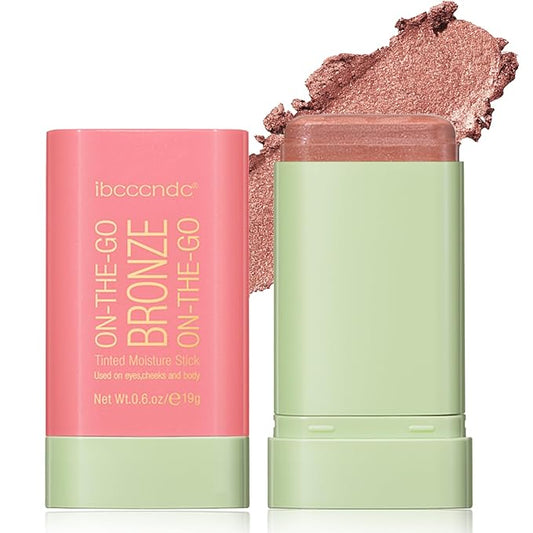 Cream Contour Stick, Face Cream Bronzer Makeup Stick Shimmer Highlighters Body Stick Blendable Long Lasting Highlighter Stick Silky Smooth Formula (1#, Warm Glow)