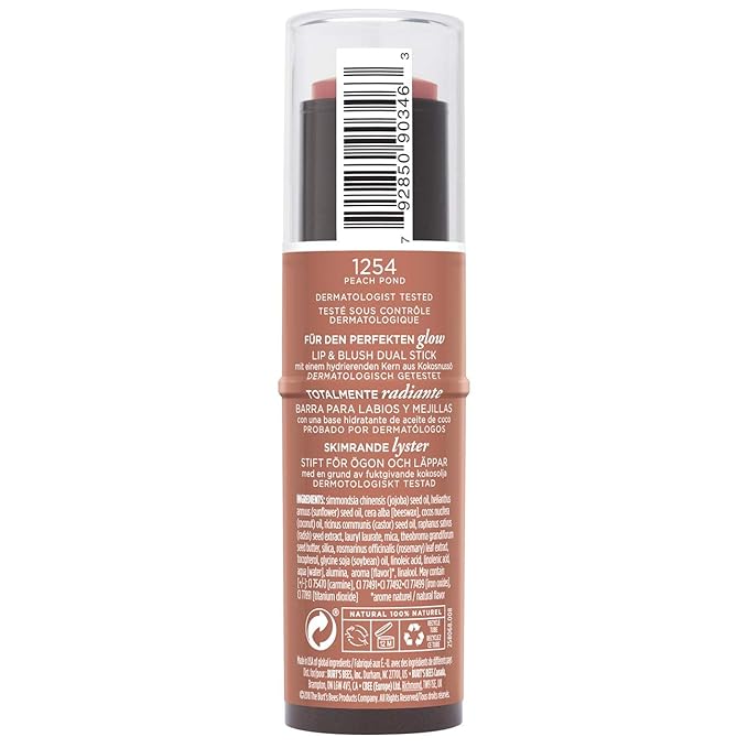 BURTS BEES Peach Pond All Aglow Lip & Cheek Stick, 0.32 OZ