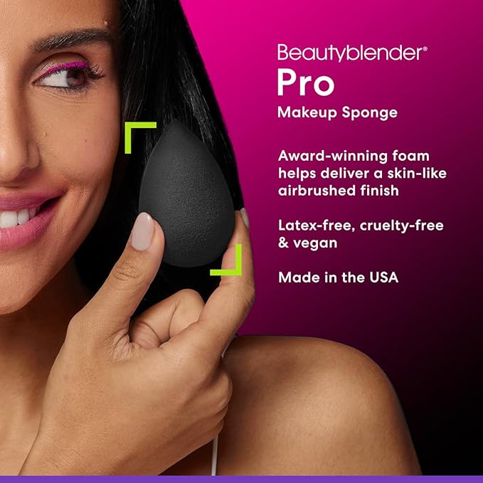 Beautyblender® | Pro Blender Makeup Sponge | Blend Liquid Foundations, Powders and Creams | Streak Free Application | Vegan, Cruelty Free | Made in USA