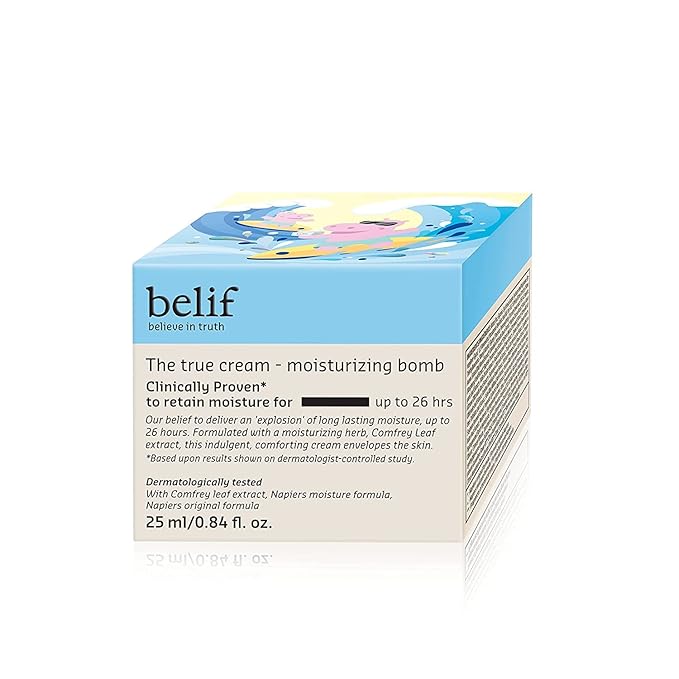 belif The True Cream Moisturizing Bomb with Oak Husk and Vitamin B | Moisturizer | Good for Dry Skin, Dryness Dullness, and Uneven Texture |For Normal, Dry Skin Types