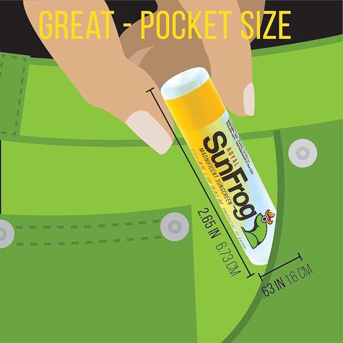 Royal SunFrog | 2-Pack Tropical Lip Balm with SPF 45 Sun Protection | Protects, Soothes, and Moisturizes with Vitamin E and Sunscreen (0.15oz/4.25g Per Stick)
