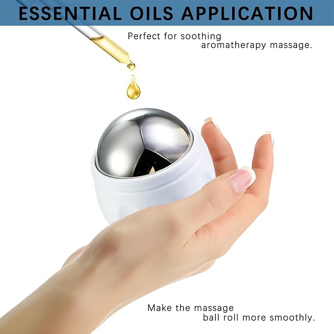 Cold Massage Roller Ball, Trigger Point Therapy, for Muscle & Myofascial Release, Deep Tissue Massage Pain Relief, Great Tool for Back/Neck Pain, Muscles Recovery