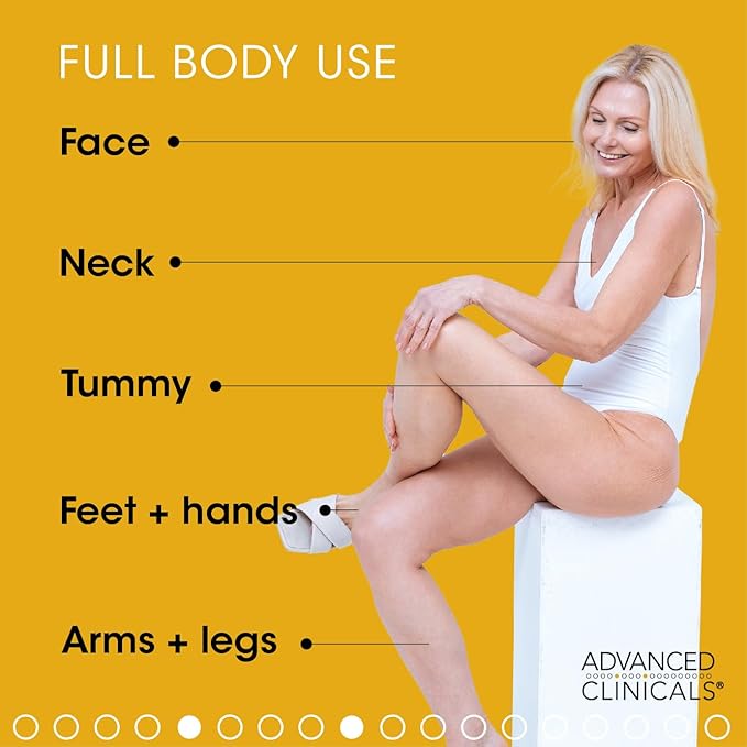 Advanced Clinicals Retinol Cream Face Moisturizer | Crepey Skin Care Treatment | Fragrance Free Body Lotion Targets Look Of Crepe Skin, Wrinkles, & Sagging Skin, 16 Oz (2-Pack)