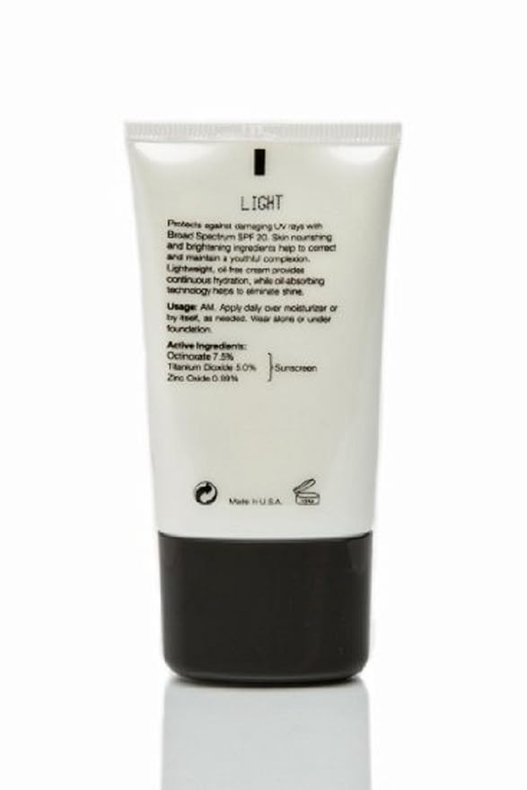 Brightening Color Correcting CC Cream SPF 20 mediam coverage - 4 in 1 - Foundation sunscreen anti aging moisturizer (Light)