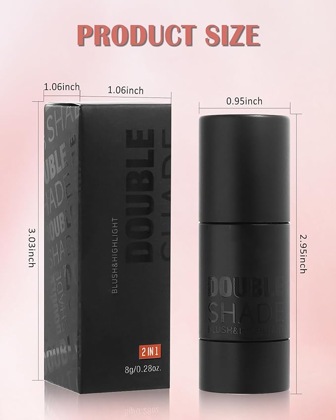 Cream Blush Stick Makeup for Cheeks, Multi Blush & Highlighter Contour Stick, Long Lasting Waterproof Creme Blush Bronzer Stick, Lightweight Matte and Dewy Finish, Face Shaping Makeup for Women-05