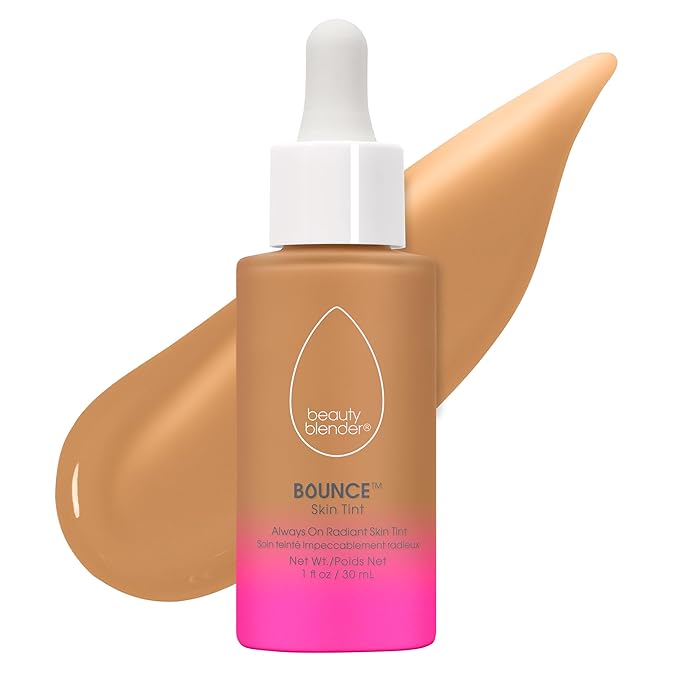 Beautyblender 12-Hour Always on Radiant Skin Tint, Breathable Serum Foundation Stays Put for All Day Long Wear, Infused with Hyaluronic Acid & Niacinamide, Tan 3