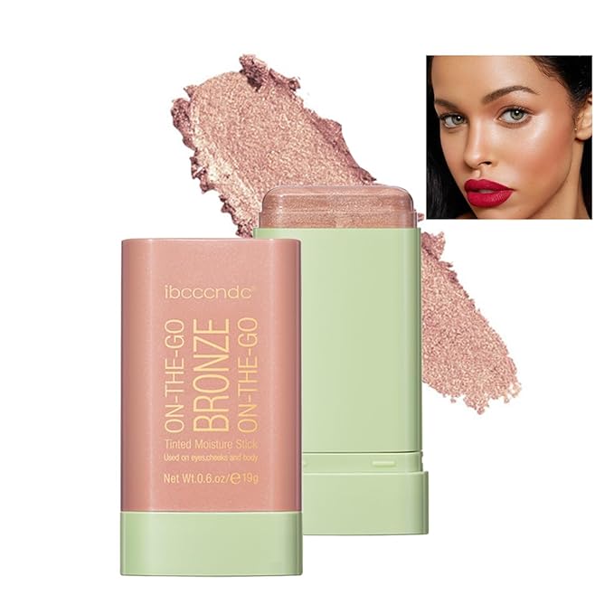 Cream Contour Stick,Bronzer Contouring Stick Facial Cream Highlight Contour Shaping Face Bronzer Makeup Blendable,Long Lasting 02-Soft Glow