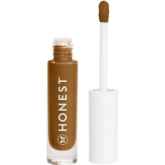 Honest Beauty Fresh Flex Concealer with Niacinamide + Vitamin E + Hyaluronic Acid | Vegan + Cruelty free | Mocha, 0.17 fl oz