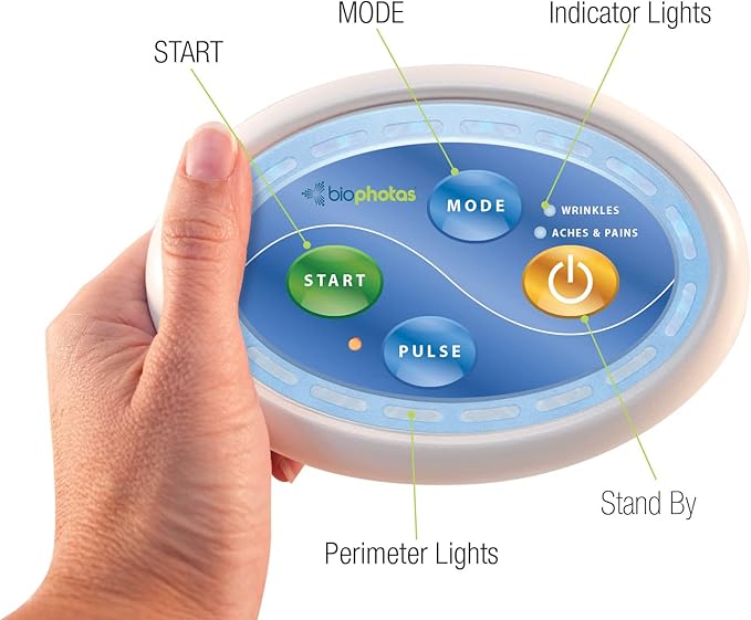 Celluma Home | LED Light Therapy | Two Modes of Treatment for Reducing Facial Wrinkles, or Muscle Aches & Pain