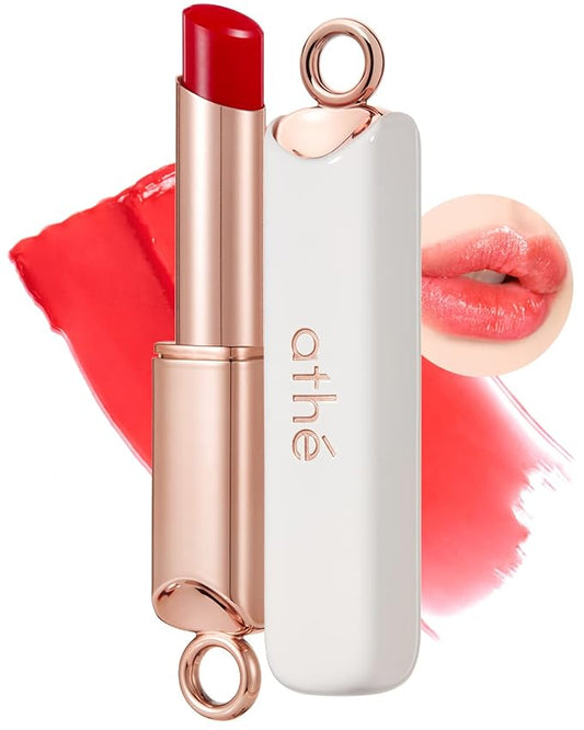 ATHÉ Authentic Lip Balm 04 BRAVE (Tinted), Lightweight Wear & Plumping Lips without Stickiness, Moisturizing & Nourishing Plant-Based Vegan Chapstick for Dry, Petrolatum Free, Cruelty-Free