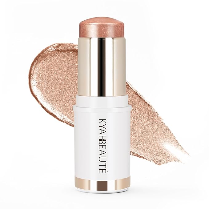 Dewy Highlighter Makeup, Highlighter Makeup Stick for Face and Body, Radiant & Shimmer Glow, Buildable Color for All Day | Vegan & Cruelty-Free | Bronze Caramel Gold 15g/0.53fl.Oz