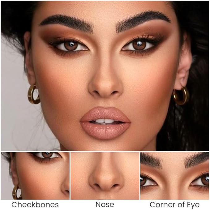 evpct 2in1 Face Shaping & Contouring Stick Cream Contour Concealer Bronzer Stick Makeup Kit for Beginner Face Highlighter Makeup Stick contorno maquillaje de maquillaje profesional,ORIGINAL Universal