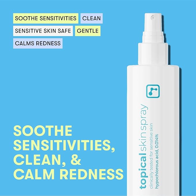 BRIOTECH Topical Skin Spray, Hypochlorous Acid Spray for Sensitive Skin, HOCl Facial Mist, Full Body Support Against Irritation, Calm Redness, Soothe Foot & Scalp, 8 oz (2 Pack)