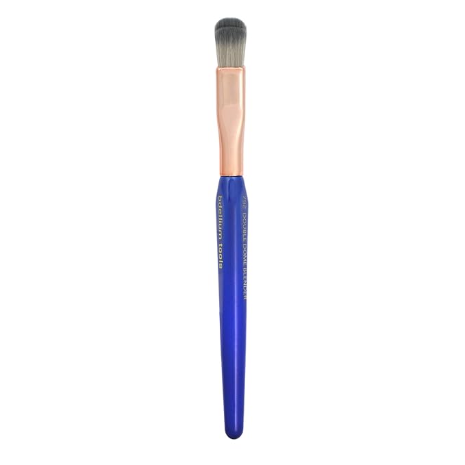 Bdellium Tools Professional Makeup Brush - Golden Triangle 792 Eye Double Dome Blender - With All Vegan and Soft Synthetic Fibers, For Effortless Application and Blending (Blue, 1pc)