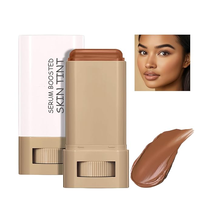 Foundation Stick - Skin Tint & Contour Stick, Serum-Boosted Beauty Balm, Buildable Coverage, Natural Finish, Long-Lasting Wear, For Many Skin Tones (03#)