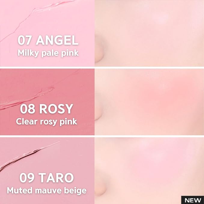 BBIA Ready To Wear Downy Cheek Cream Blush 8 Color - Creamy Blendable & Buildable Blush Dewy Texture & Matte Finish High Pigment Longlasting Lightweight Natural Face Makeup, 0.12oz (06 DOWNY FIG)