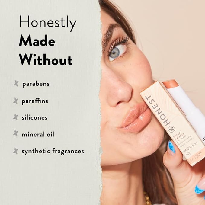 Honest Beauty Tinted Lip Balm | Antioxidant-rich Acai Extracts + Avocado Oil | EWG Certified, Vegan, Cruelty Free | Plum Drop
