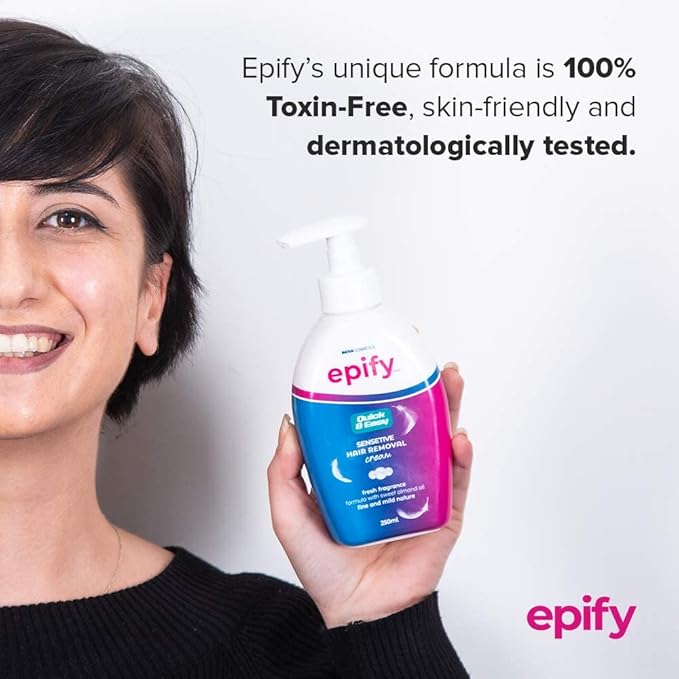 Epify Intimate Hair Removal Cream for Men and Women - Pubic, Bikini Line, Sensitive Areas - 8.45 Fl Oz