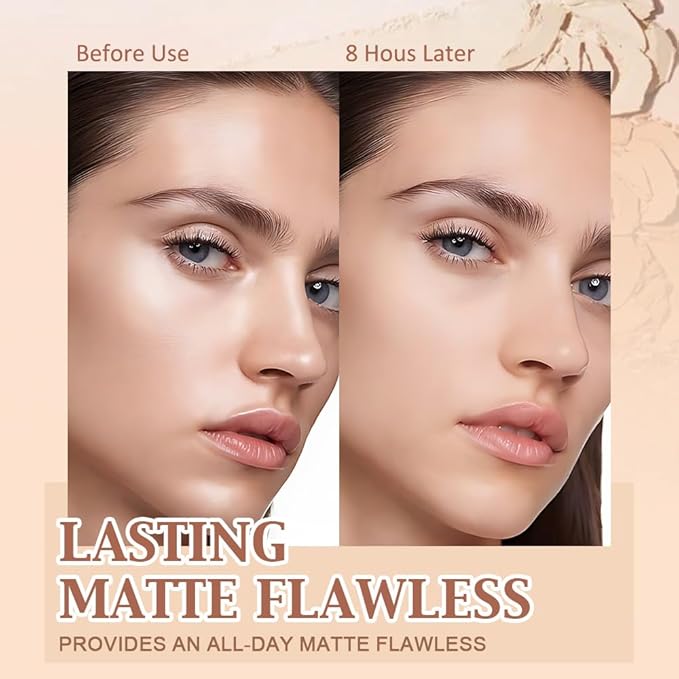 evpct Kaely Oil Control Pressed Face Powder, Get Smooth Flawless Fine Lines and Lightweight Finishing Foundation, Control Shine Long Lasting Waterproof Face Setting Powder Cosmetic, 13 White