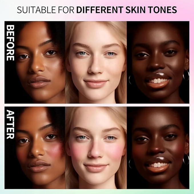 Color Changing Blush Oil, Skin's Natural PH Changing Blush for Dewy, Lightweight & Waterproof & Moisturizing Formula, Lasting Hydrating Rouge for All Skin, Easy To Blend, 6.5ml (Clear Green)