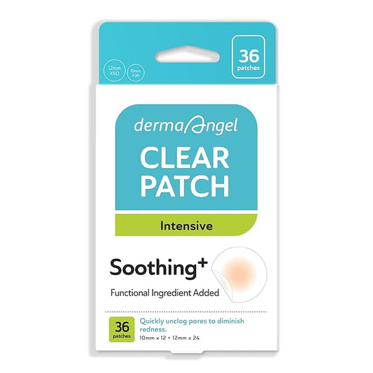 Invisible Salicylic Acid Pimple Patches for Face - Redness Reducing Hydrocolloid Acne Patches, Clear Pimple & Zit Patches for Blind Pimples - Soothing Plus (Clear Patch) (Intensive-36dots-2)