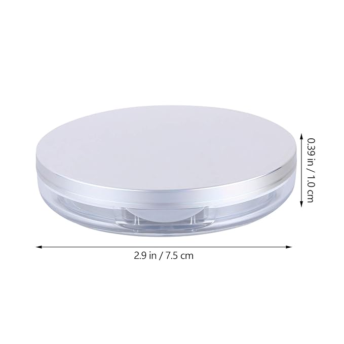 Artibetter Empty Reusable Powder Box 2pcs Loose Powder Containers with Elasticated Net Sifter, Mirror and Puff 5g Loose Powder Compact Case Air Cushion Case for DIY Makeup and Travel ( ) Travel Powder