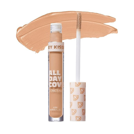 Ruby Kisses All Day Concealer Lightweight Full Coverage Multi-Use Concealer 0.13 Fl Oz (Natural Buff)
