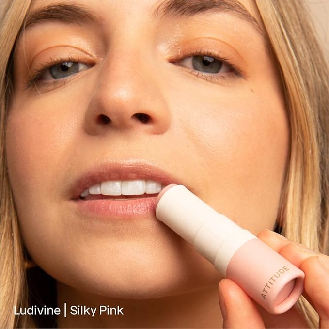 ATTITUDE Silky Pink Makeup Duo Box Set, EWG Verified, Titanium Dioxide-Free, Plastic-free, Plant and Mineral-Based, Vegan Beauty Products, Set of 2 Makeup Sticks