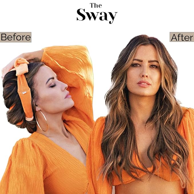 Heatless Hair Curling Ribbon Wrap: The Sway Original Heatless Curling Ribbons | Luxe Velour | Mane Label Hair Co. (Camel)