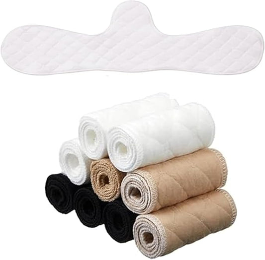 Boyiee 9 Pcs Cotton Bra Liners 3 Layer Reusable Washable Under Breast Sweat Absorber Pads for Woman