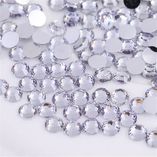 3000 Pieces SS12 3mm Flatback Rhinestones Clear Glass Round Gems Crystals for Nail Art DIY Crafts Clothes Shoes Bags （White）