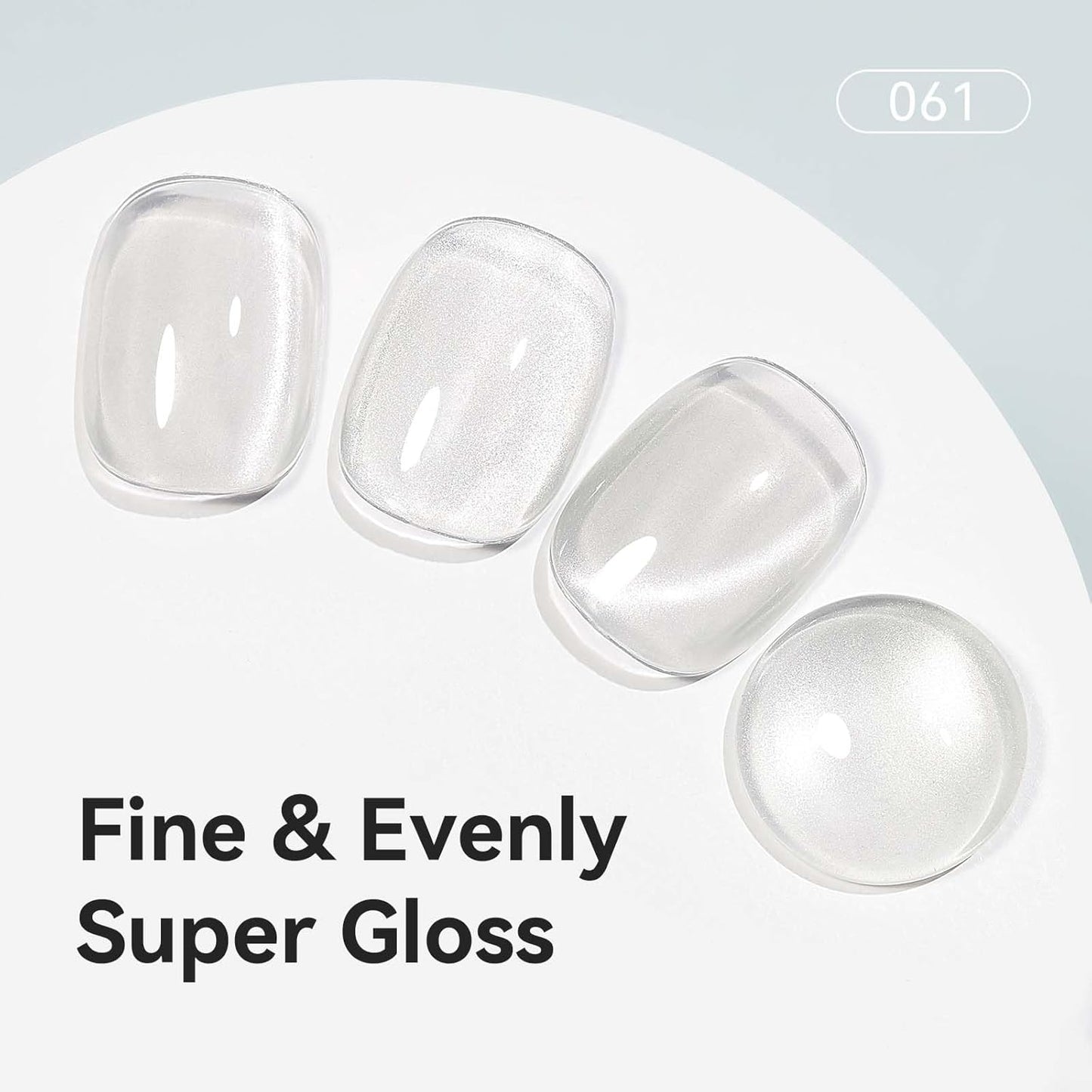 Cat Eye Gel Polish, Magentic Nail Polish Silver Translucent Jelly Color Clear Moonlight UV Gel Glitter Holographic With Magnet For Nail Salon DIY At Home