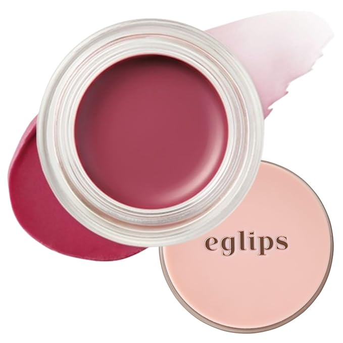 EGLIPS Lip & Cheek Glow Balm - Multi-Use Tinted Melting Balm Blush for Lips & Cheeks Builable and Blendable Texture (07 WISHED, 0.18 oz)