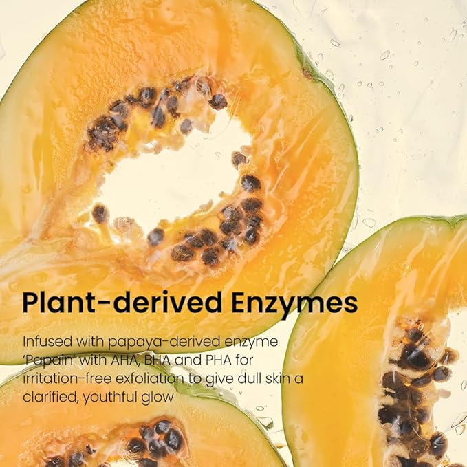 Wormwood Enzyme Cleansing Pack – Korean Powder Face Cleanser & Exfoliant with Papaya Enzyme, AHA BHA PHA, Low pH, Clears Acne & Pores, Smooths Texture, for All Skin Types, 2.82 oz.