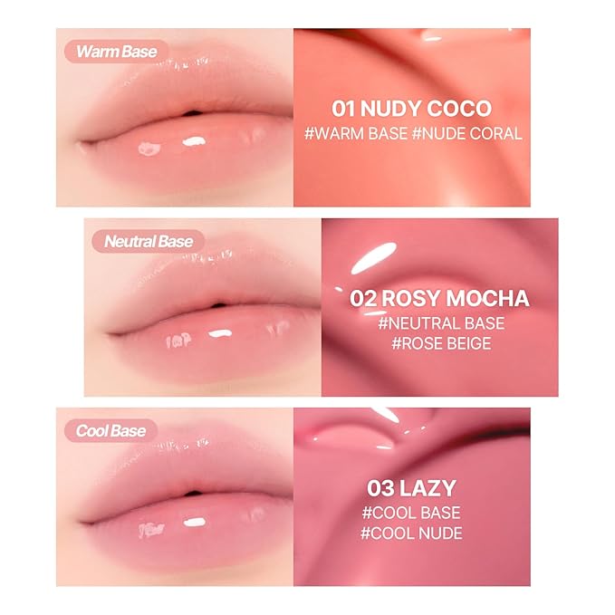 2aN Glaze Bouncing Tint – Lightweight, Moisturizing Lip Tint with High-Shine Finish, Smooth, Light Plumping, Comfortable Wear, Korean Makeup (Lazy, 0.16 oz)