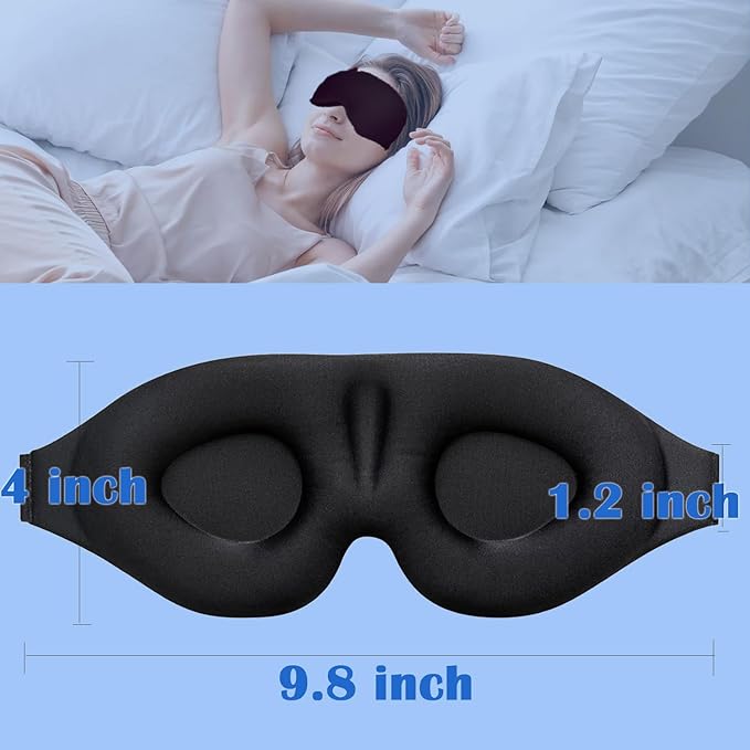 Eye Mask for Lash Extensions, Eye Mask for Sleeping, Soft Breathable Eyelash Sleeping Mask for Extensions with Adjustable Elastic Strap for Flight Nape