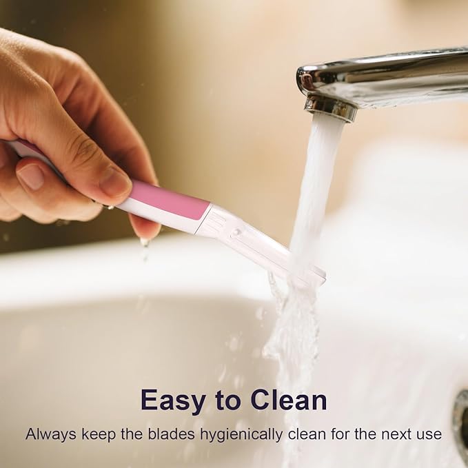 Face Razors for Women, Dermaplane Razor for Women Face, Eyebrow Razor, Dermaplaning Tool, Skin Safe Microblades, Peach Fuzz Remover (9ct, Pearl Blush)