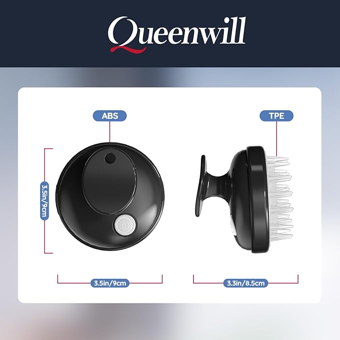 Electric Handheld Hair Massager, Cordless Hair Scalp Massager Portable Head Scratching Massager with 2 Modes Vibration Comb for Hair Growth, Deep Cleansing and Stress Relaxation