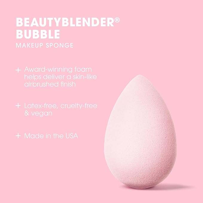 Beautyblender® | Bubble Blender Makeup Sponge | Blend Liquid Foundations, Powders and Creams | Streak Free Application | Vegan, Cruelty Free | Made in USA