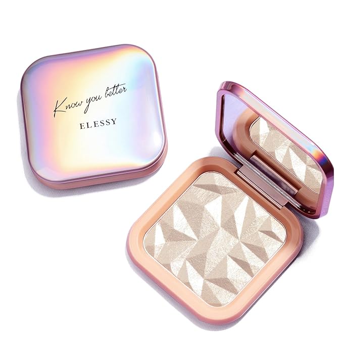 ELLESY Highlighter Makeup Palette Face Highlighter Palette Glitter Illuminator Highlighter Palette Shimmer Highlighter Powder Kit Highlight Makeup Palette -SUN GLOW