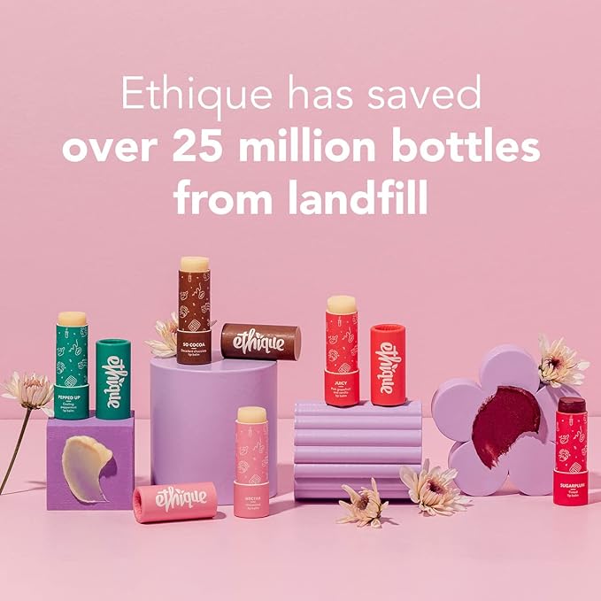 Ethique Nectar Unscented Lip Balm - Plastic-Free, Vegan, Cruelty-Free, Eco-Friendly, 0.32 oz (Pack of 1)