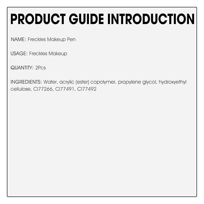 2 Pcs Freckle Pens, Natural Lifelike Freckles Makeup Tool - Dark Brown + Light Brown