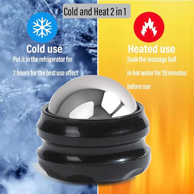 Cold Massage Roller Ball - Gifts for Men Women Teens Boys，Stays Cold for 6 Hours, Home Office Travel Essentials,Sports Fitness Relaxations Gift,Rapidly Relieve Muscle Pain and Tension