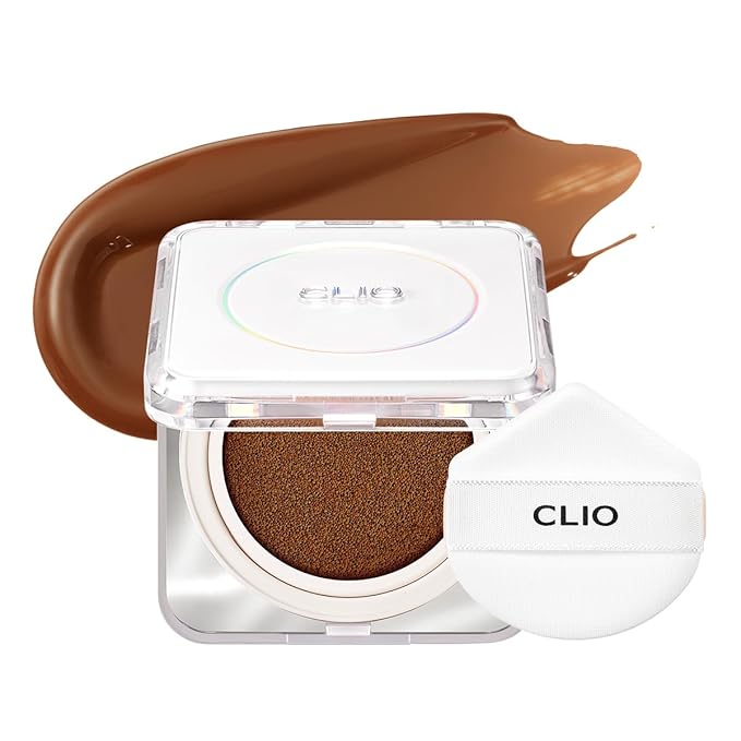 CLIO Kill Cover Founwear Cushion The Original – 20 Shades, Buildable Light to Medium Coverage, Natural Finish, Korean Makeup Foundation, Long-Lasting Skin Fit, 38W MAHOGANY